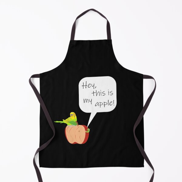 Item preview, Apple with worm and budgie: Hey, that's my apple! designed and sold by Bodino.
