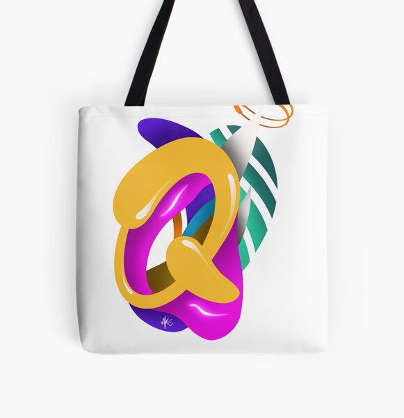 LETTER Q All Over Print Tote Bag