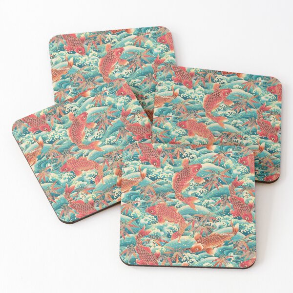 Item preview, Orange Koi Fish at Blue Ocean designed and sold by lotusbud.