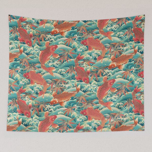 Item preview, Orange Koi Fish at Blue Ocean designed and sold by lotusbud.