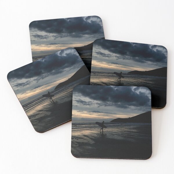 Item preview, Surfer Croyde Bay Devon sunset silhouette designed and sold by Carverart.