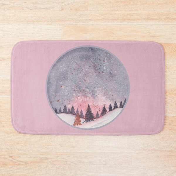 Item preview, Snowy Watercolor Forest Sunrise designed and sold by Sershni.