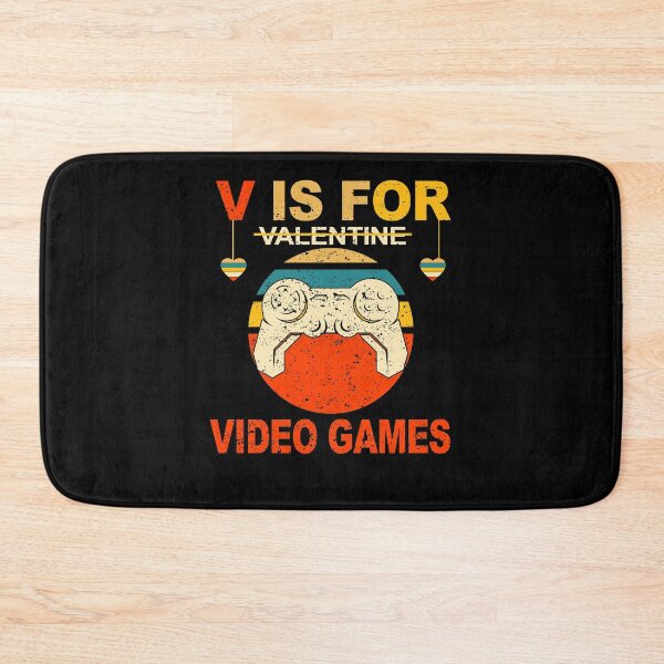 Item preview, V is for Video Games, Funny Gamer Heart Vintage Controller Valentines Day Gifts for Kids, Boys, Him, Her, Gifts for Her designed and sold by NiceTee21.