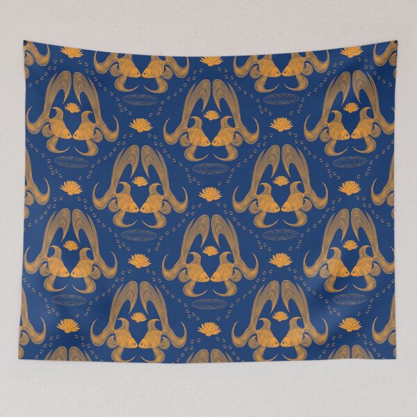 Item preview, Goldfish Damask Pattern designed and sold by Amy Hadden.