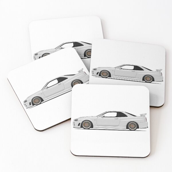 Item preview, white R34 Skyline side designed and sold by OlegNaches.