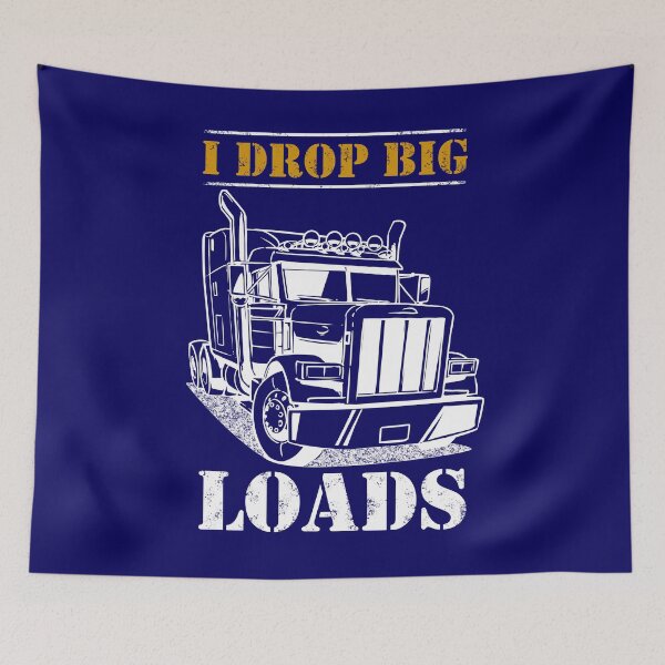 Item preview, I Drop Big Loads - Vintage Big Rig 18 Wheeler Semi Trailer Truck Driver Gift for Men and Women for Kids Boys and Girls - Diesel Truck Driving Design for Semi-Truck Drivers Truckers and Fans designed and sold by WG-Factory.