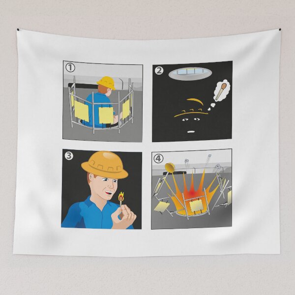 Item preview, Illustration depicting history in comic work safety, Ideal for training material, educational and institutional designed and sold by LucianoCosmo.