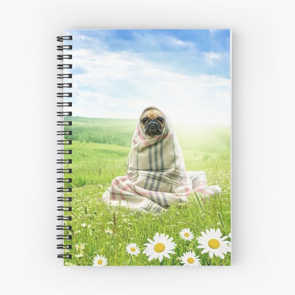 Artikelvorschau, Mops auf einem Picknick entworfen und verkauft von The Curious Dog Shop.
