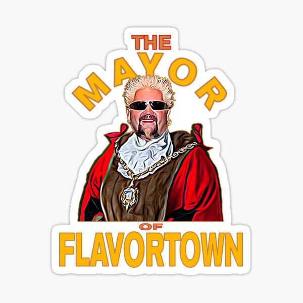 New Guy Fieri Fans Mayor of Flavortown Sticker