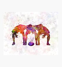 Rugbymännerspieler 05 im Aquarell Fotodruck