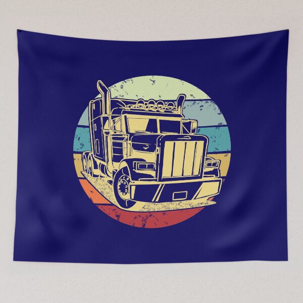 Item preview, Retro Vintage Big Rig 18 Wheeler Semi Trailer Truck Driver Gift for Men and Women for Kids Boys and Girls - Diesel Truck Driving Design for Semi-Truck Drivers Truckers and Fans designed and sold by WG-Factory.