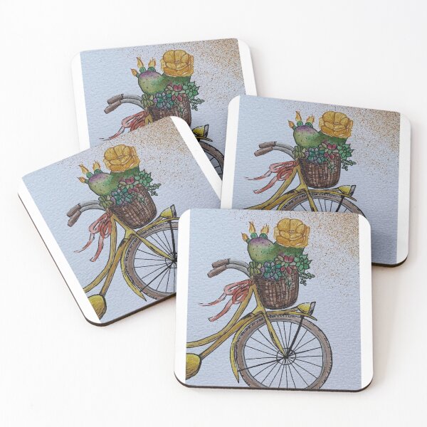 Item preview, Yellow Bicycle and Yellow Succulents and Cactus designed and sold by Arteaventura.