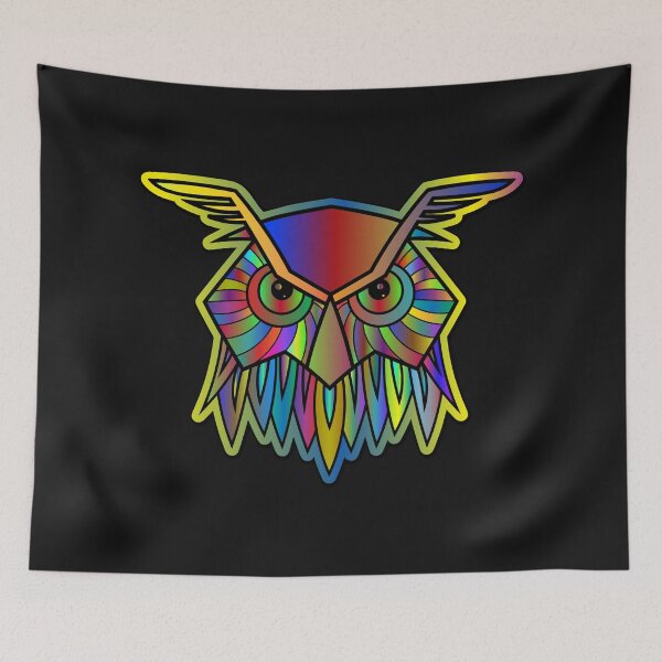 Item preview, Psychedelic Colored Abstract Owl designed and sold by BritzShop.