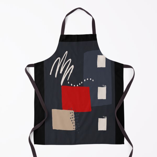 Item preview, Abstract shapes paint design indigo denim red element piece No1 designed and sold by dreamofdenim.