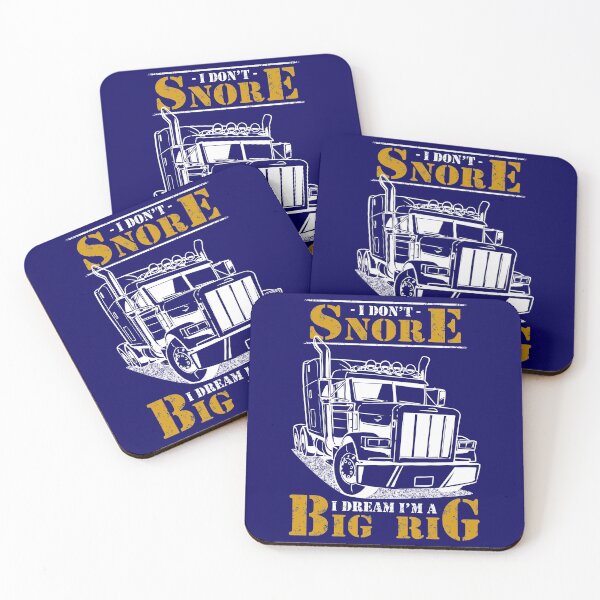 Item preview, I Don't Snore I Dream I'm Big Rig - Funny Vintage Big Rig 18 Wheeler Semi Trailer Truck Driver Gift for Men Women for Kids Boys Girls - Diesel Truck Driving Design for Semi-Truck Drivers Truckers Fans designed and sold by WG-Factory.