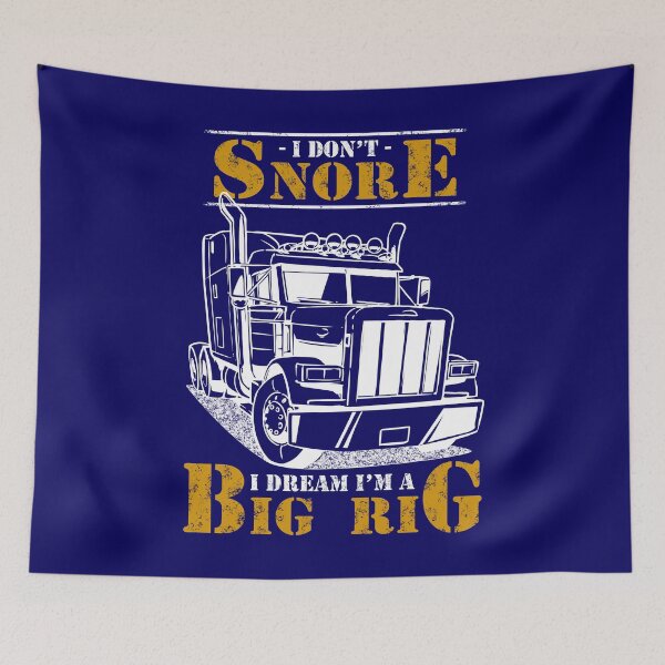 Item preview, I Don't Snore I Dream I'm Big Rig - Funny Vintage Big Rig 18 Wheeler Semi Trailer Truck Driver Gift for Men Women for Kids Boys Girls - Diesel Truck Driving Design for Semi-Truck Drivers Truckers Fans designed and sold by WG-Factory.
