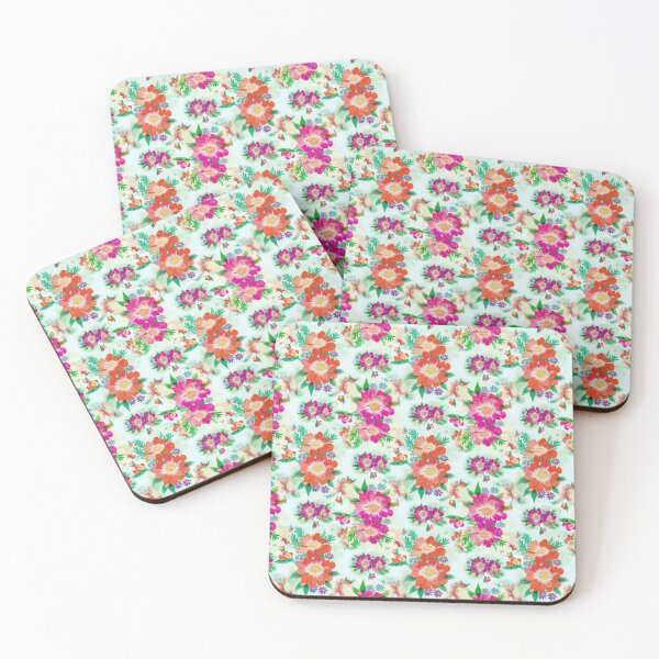 Item preview, cherries and flowers seamless pattern designed and sold by srm-creations.
