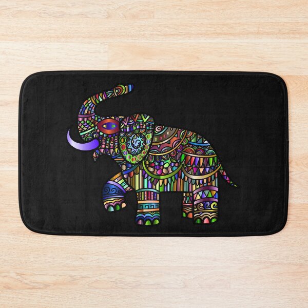 Item preview, Psychedelic Colored Abstract Elephant designed and sold by BritzShop.