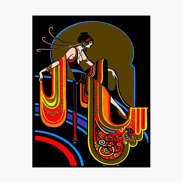Item preview, FLAPPER : Vintage 1920 Art Deco Beautiful Print designed and sold by posterbobs.
