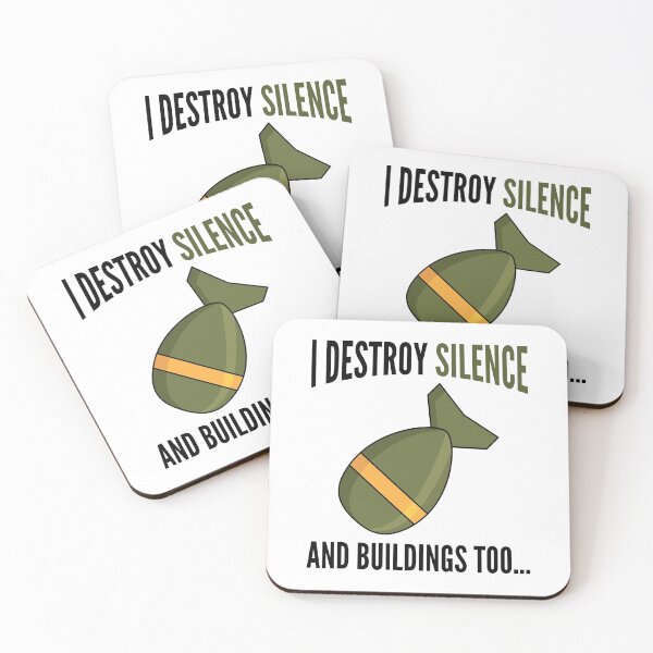 Item preview, Idestroy Silence And Buildings Too - Funny WW2 Bomb Pun and Jokes For Soldiers designed and sold by Scratches Tees.