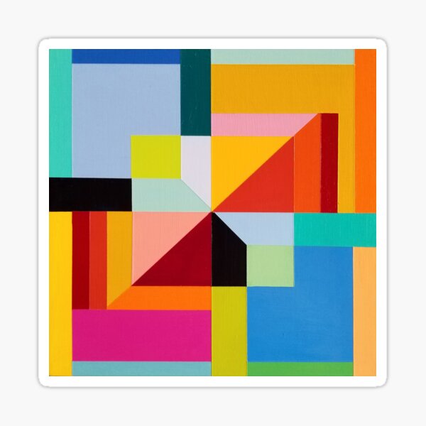 Modern Geometric Designs on everything Sticker