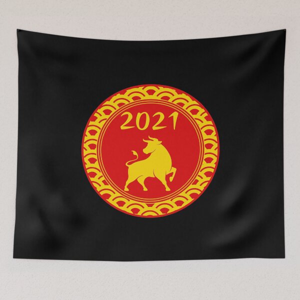 Item preview, Year of the Ox 2021 -  Red Gold Chinese New Year - Ox Year designed and sold by WonderWear.