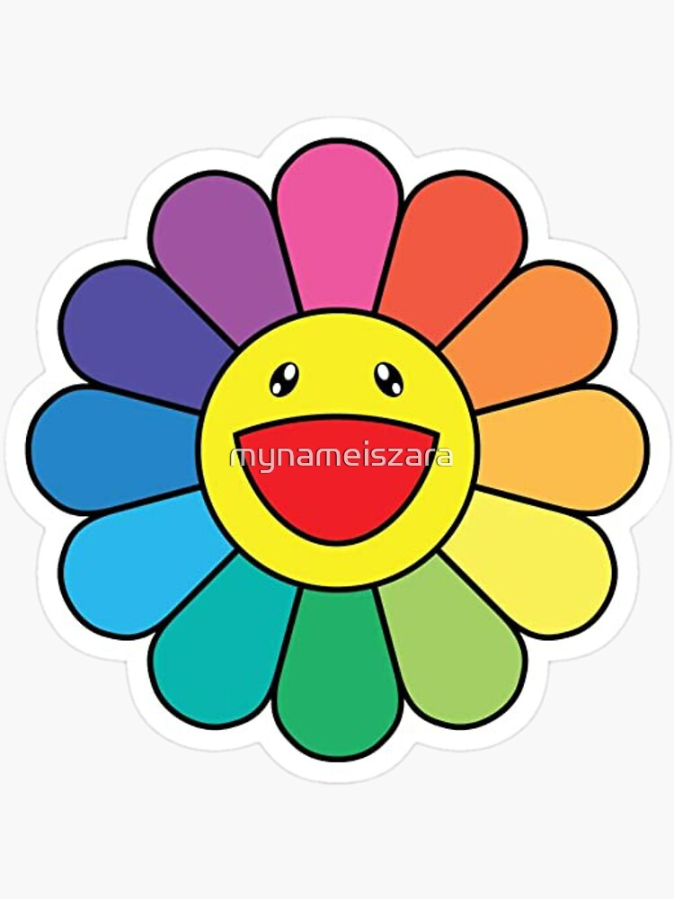 "y2k rainbow smiling flower" Sticker for Sale by mynameiszara | Redbubble