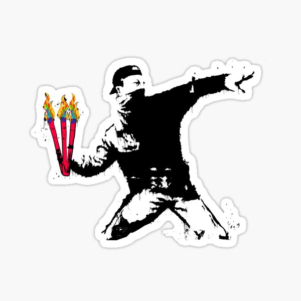 Vista previa del artículo con la obra «BANKSY», diseñado y vendido por Firethreadz.