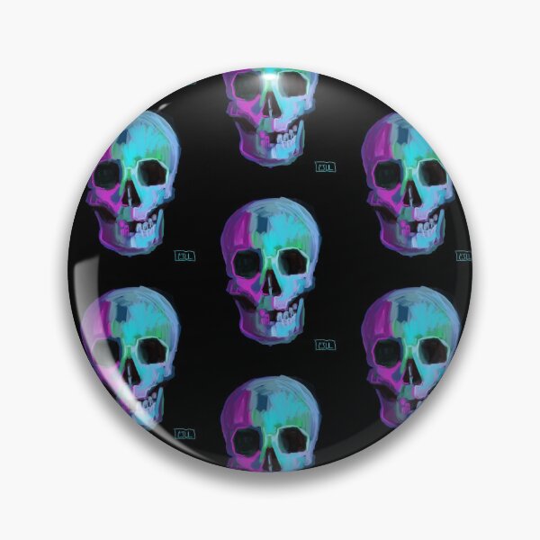 Item preview, Neon skull pattern designed and sold by Clistro.