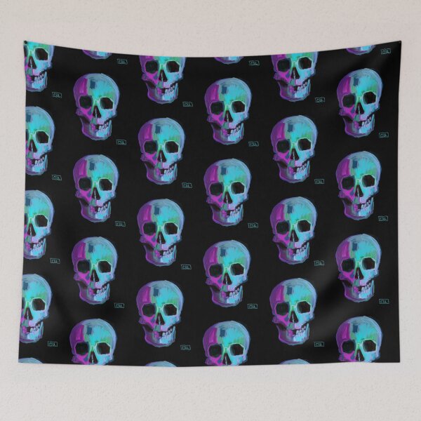 Item preview, Neon skull pattern designed and sold by Clistro.