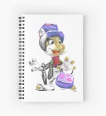 Charcoal and Oil - Jiminy Cricket Spiral Notebook