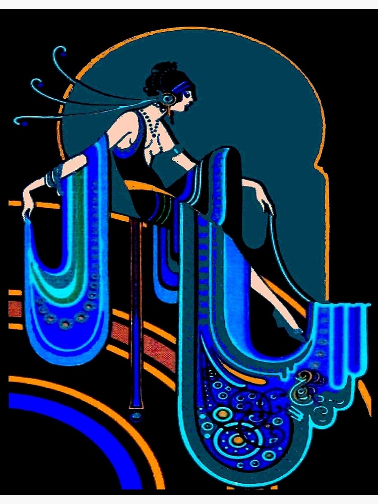 Thumbnail 3 of 3, Poster, FLAPPER : Vintage 1920 Art Deco Beautiful Print designed and sold by posterbobs.