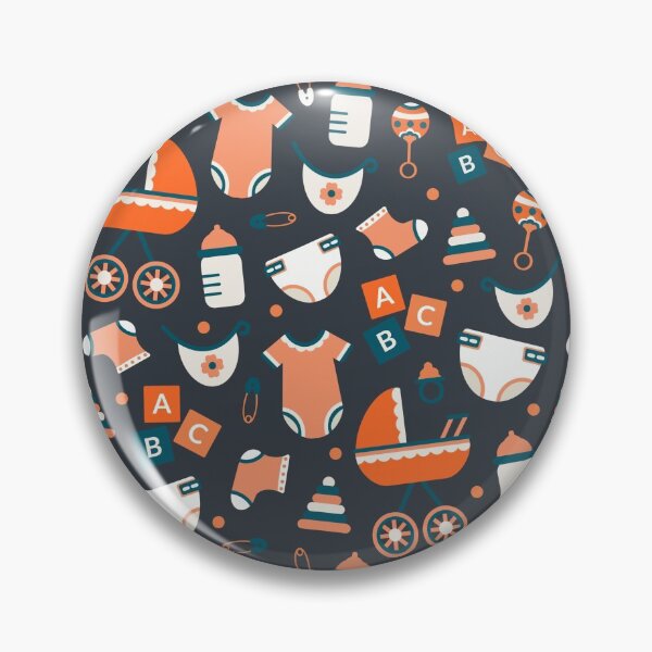 Item preview, New Born Baby Pattern on Blue Background designed and sold by Simplulina.