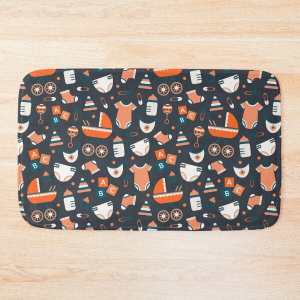 Item preview, New Born Baby Pattern on Blue Background designed and sold by Simplulina.
