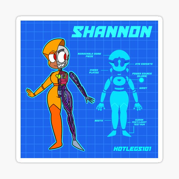 Shannon Blueprint Sticker