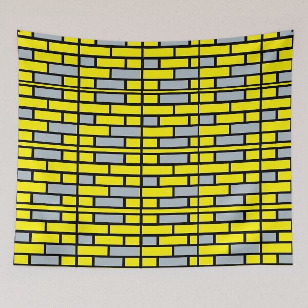Item preview, Brick Wall Color of the year 2021 illuminating yellow and ultimate gray designed and sold by danaJG.