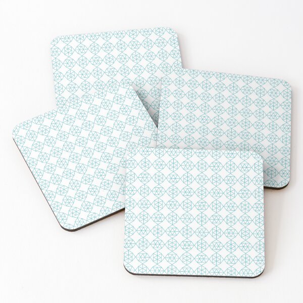 Item preview, Triangles aqua geo pattern designed and sold by PopseyUK.