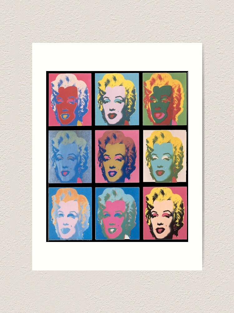 Lámina Artística Díptico De Marilyn Monroe Andy Warhol Retrato Del Artista Del Arte Pop Papel