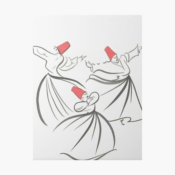 Outline Vector Sketch Sufi Dancer Turkey Stock Vector  Illustration of  ritual line 201486345