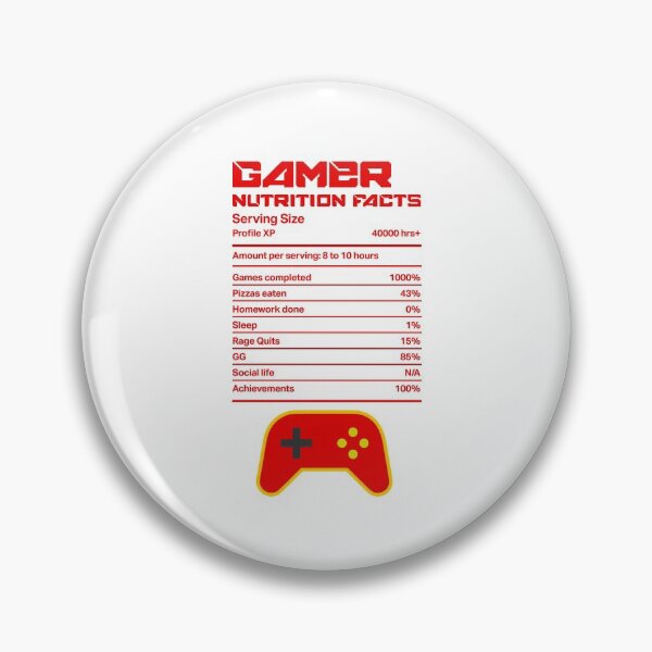 Item preview, Gamer Nutrition Facts designed and sold by Wolka.