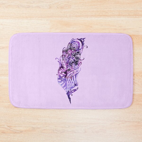 Item preview, purple shades - marble abstract feather designed and sold by wiwiart.