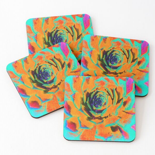 Item preview, Aquamarine and Orange Succulent Sedum Rosette designed and sold by myrubiogarden.