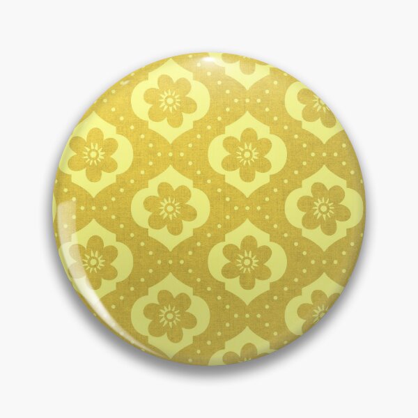 Item preview, Bright illuminating yellow Moroccan floral with dots - abstract pattern designed and sold by misentangled.