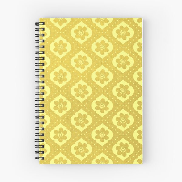 Item preview, Bright illuminating yellow Moroccan floral with dots - abstract pattern designed and sold by misentangled.