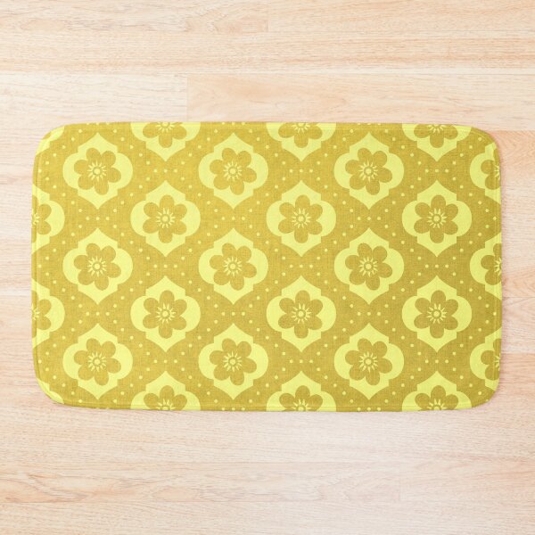 Item preview, Bright illuminating yellow Moroccan floral with dots - abstract pattern designed and sold by misentangled.