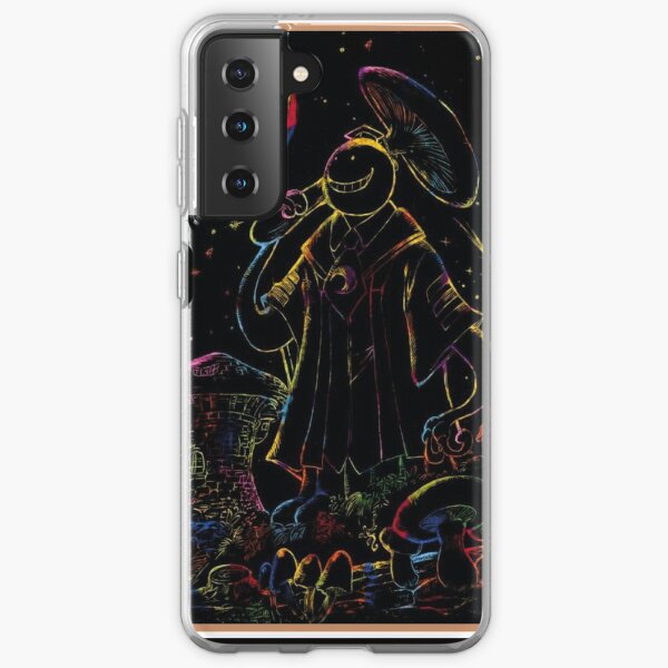 assassination classroom anime otaku colors moon mushroom Coque souple Samsung Galaxy