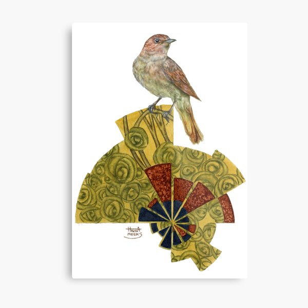 Nightingale's Rose Metal Print