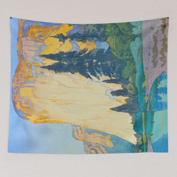 Item preview, El Capitan by Hiroshi Yoshida Vintage Japanese Woodblock Print East Asian Culture designed and sold by Ejaaz.