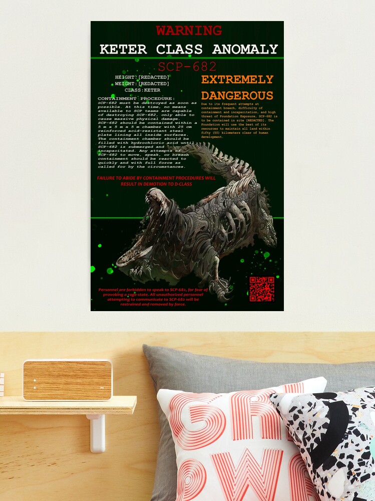 SCP-682 Poster Poster for Sale by ArtFotMortals