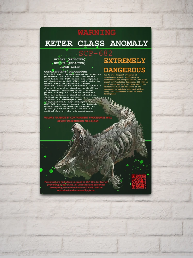 SCP-682 Poster Poster for Sale by ArtFotMortals